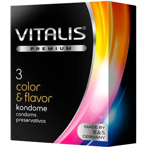 Condón Vitalis color y sabor